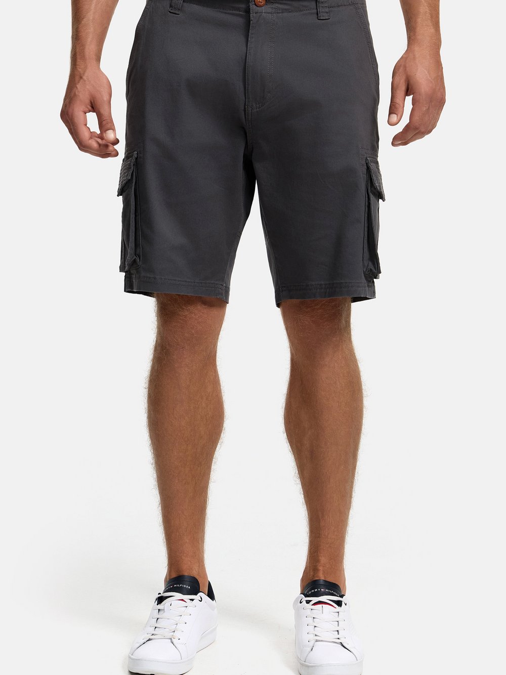 Thumbnail - Indicode Shorts Cargo Herren Baumwolle grau, L