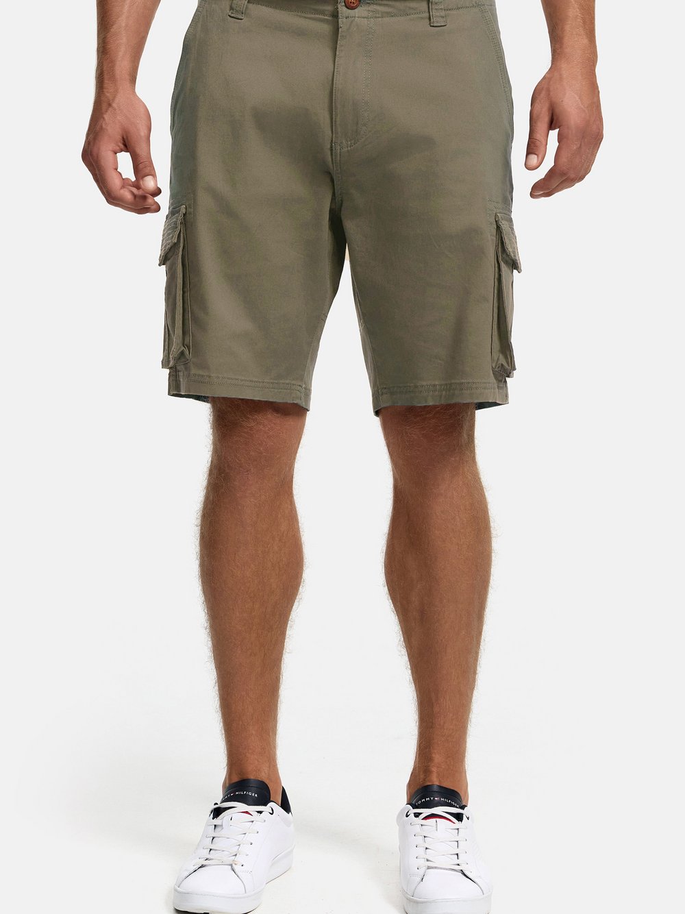 Indicode Shorts Cargo Herren Baumwolle grün, L