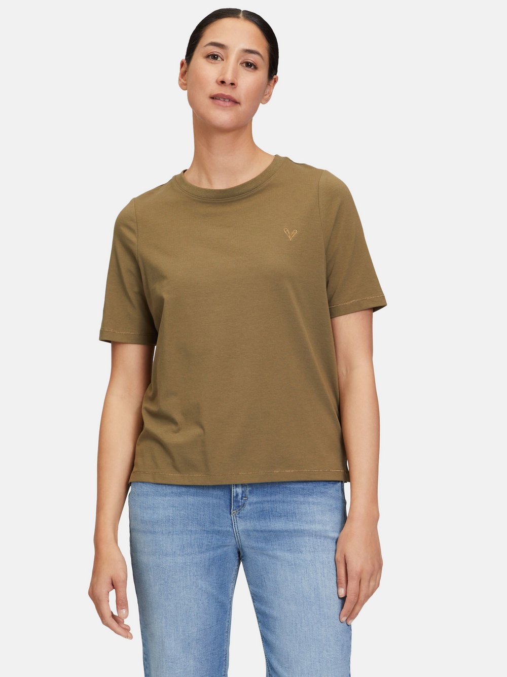 Cartoon Casual-Shirt Damen Baumwolle grün, 46