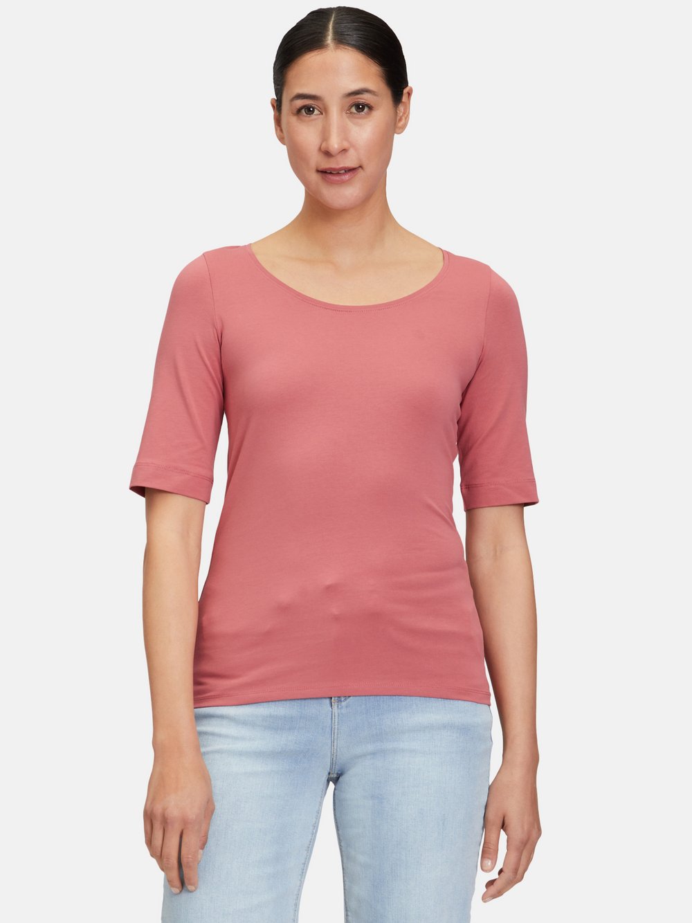 Cartoon Basic Shirt Damen Baumwolle rosa, 34