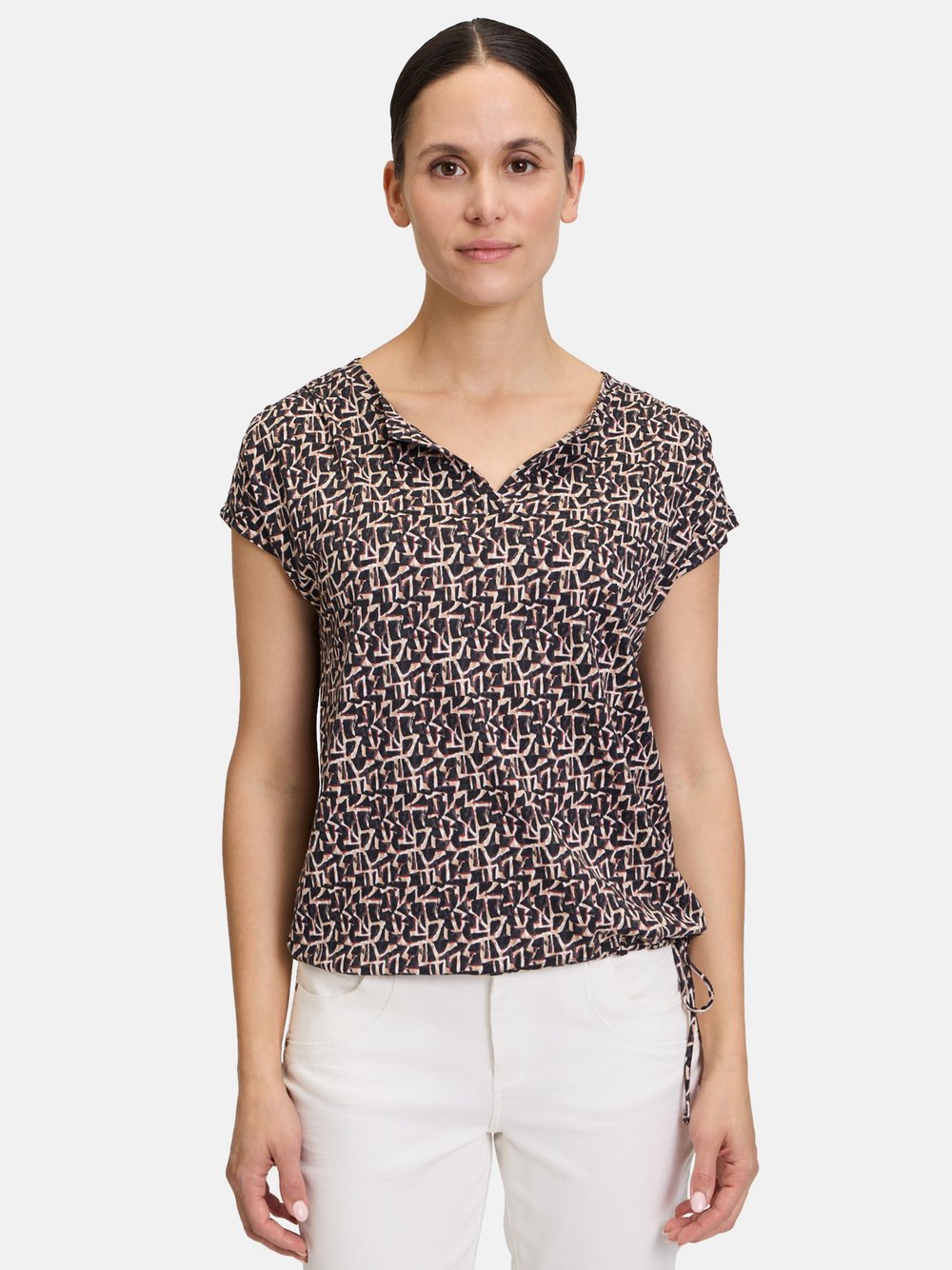 Betty & Co Casual-Shirt Damen Baumwolle braun gemustert, M