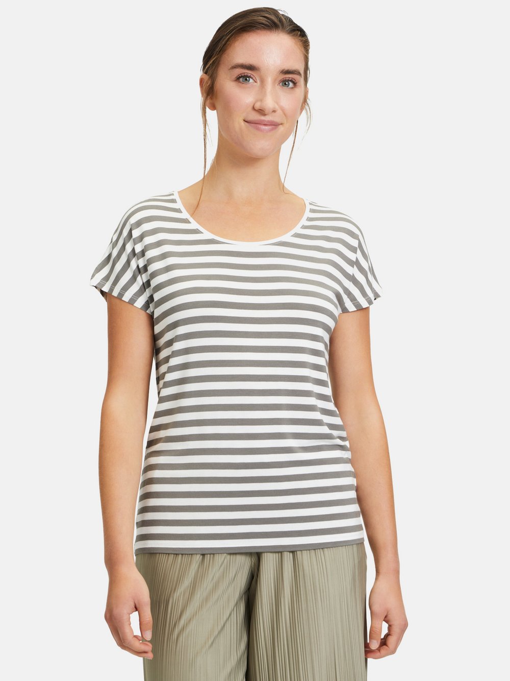 Cartoon Basic Shirt Damen Viskose grün, 36