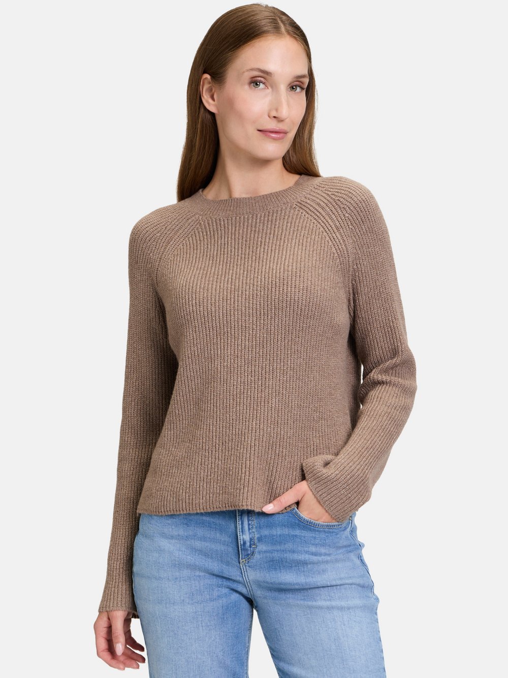 Cartoon Strickpullover Damen Baumwolle beige, 34