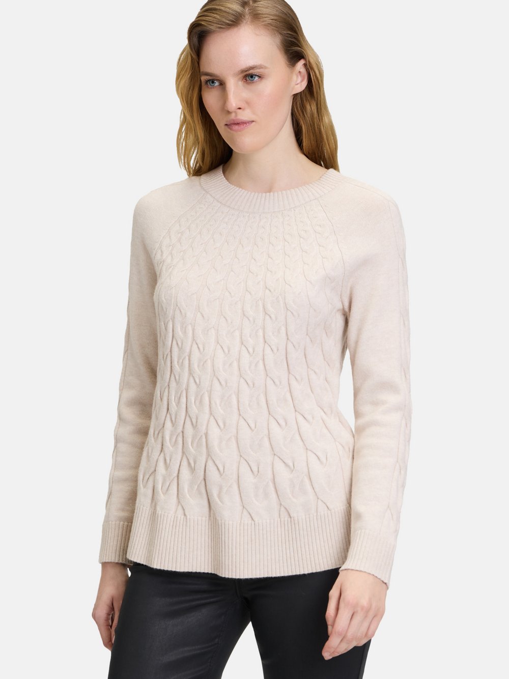 Betty Barclay Strickpullover Damen Viskose beige gemustert, 42