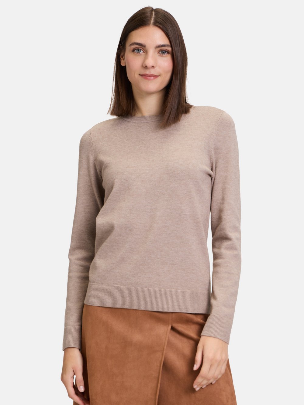 Betty Barclay Basic-Strickpullover Damen Viskose beige, 38