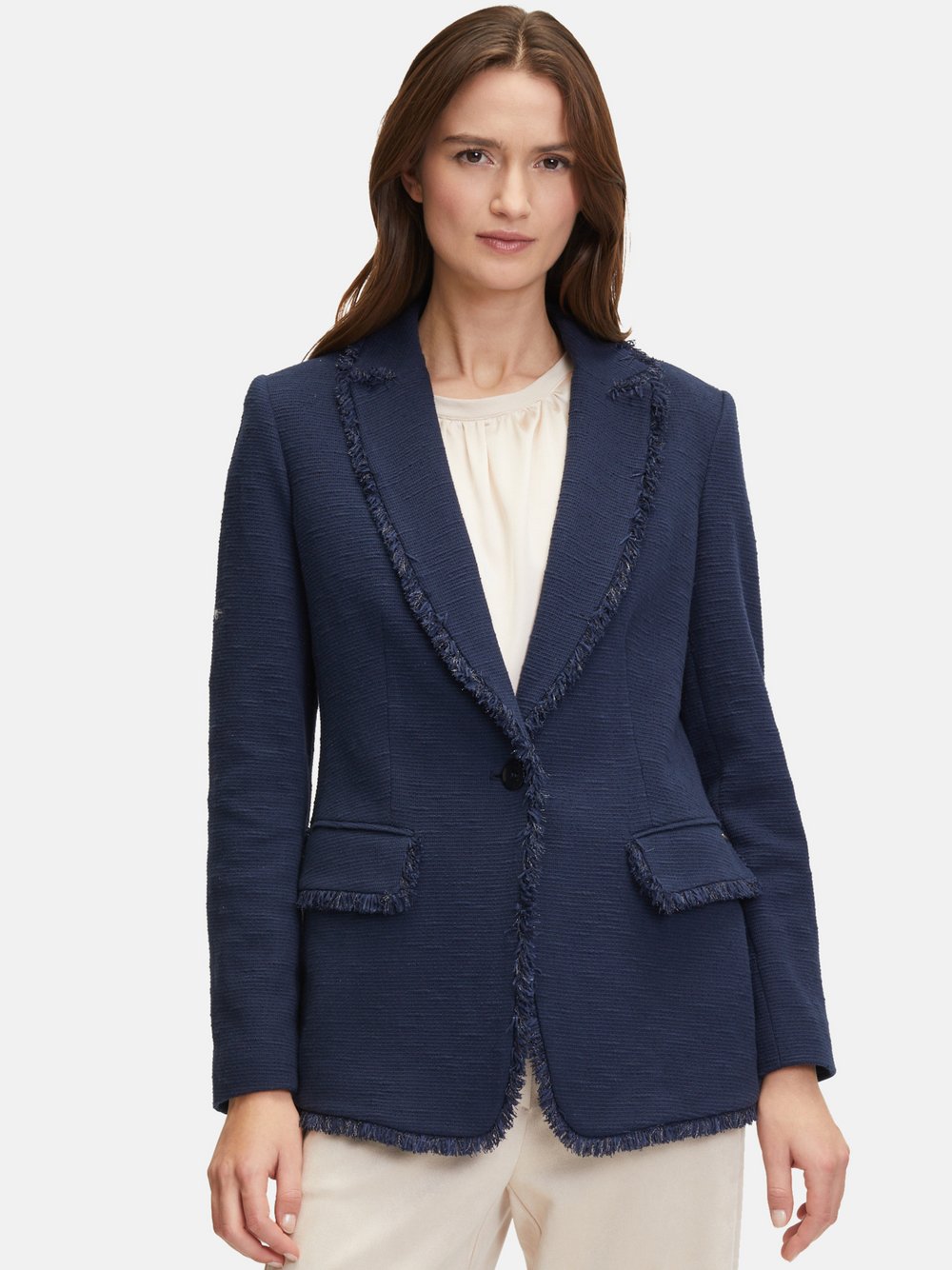 Betty & Co Businessblazer Damen Baumwolle blau, 40