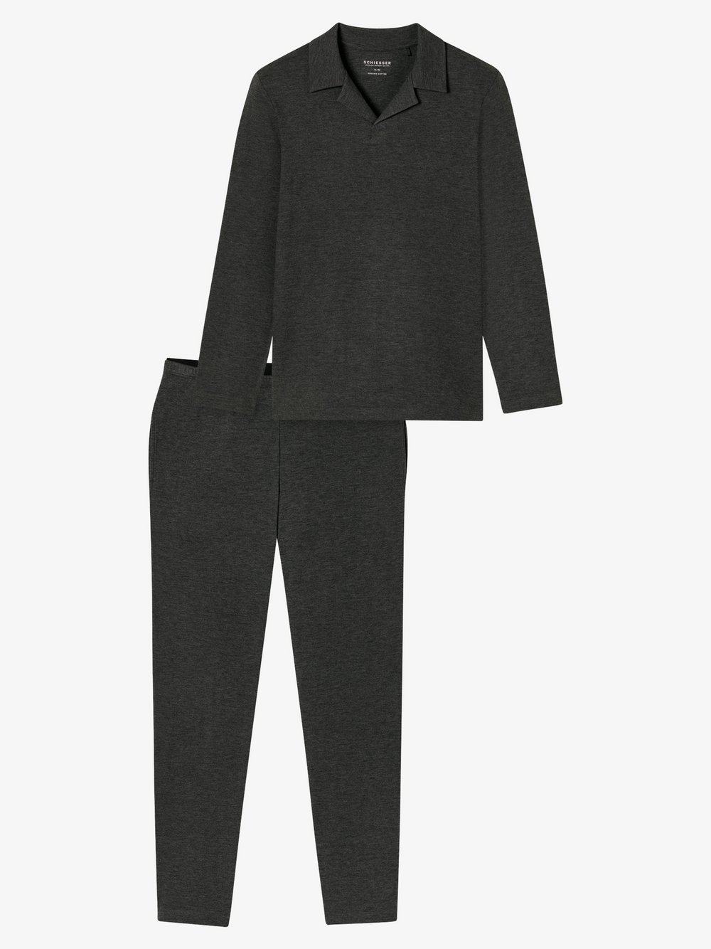 Schiesser Pyjama  Herren Jersey grau, 50
