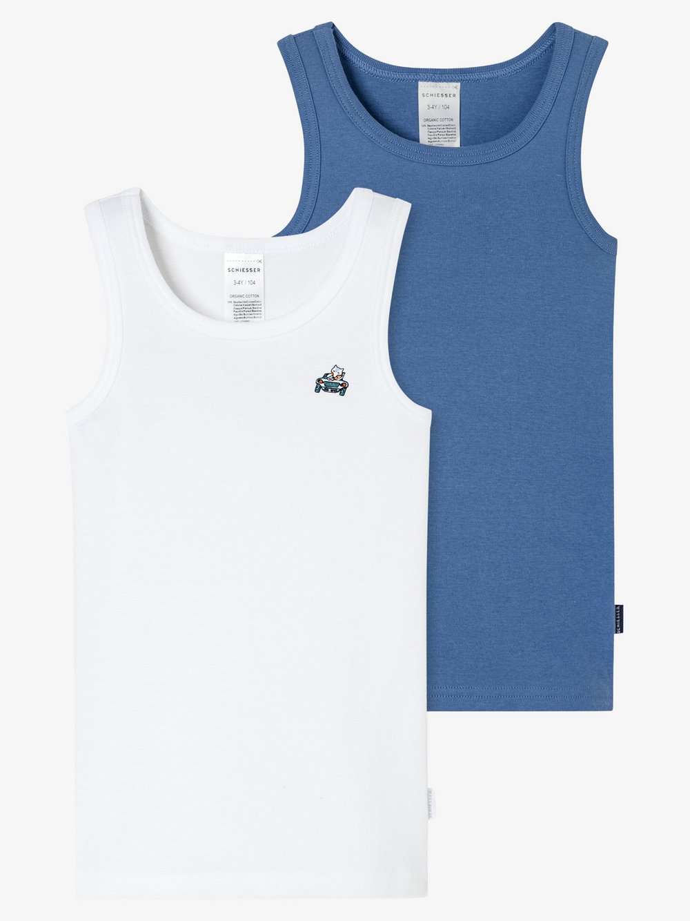 Schiesser Unterhemd Jungen Jersey mehrfarbig bedruckt, 104