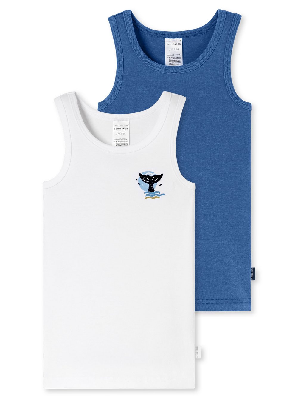 Thumbnail - Schiesser Unterhemd Jungen Baumwolle mehrfarbig bedruckt, 128