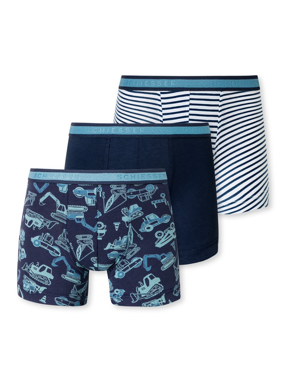 Schiesser Retro Boxer  Jungen Jersey mehrfarbig bedruckt, 104