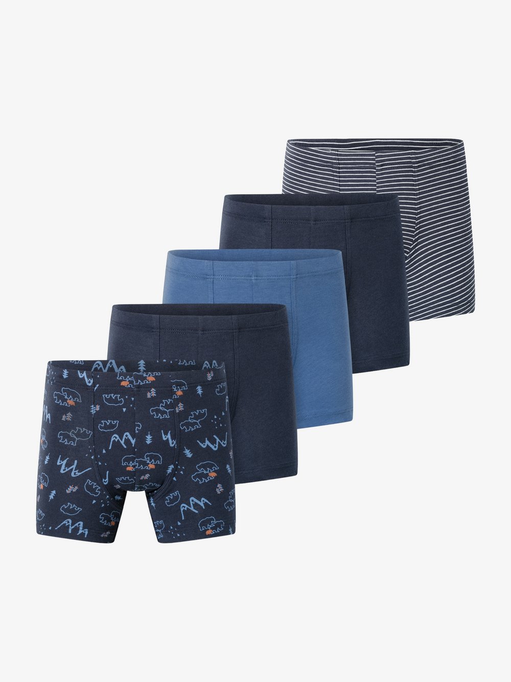 Thumbnail - Schiesser Retro Boxer  Jungen Jersey mehrfarbig bedruckt, 140