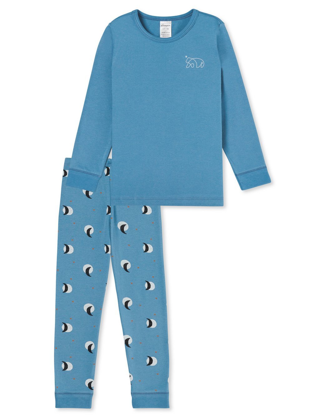 Schiesser Pyjama  Jungen Jersey blau bedruckt, 98