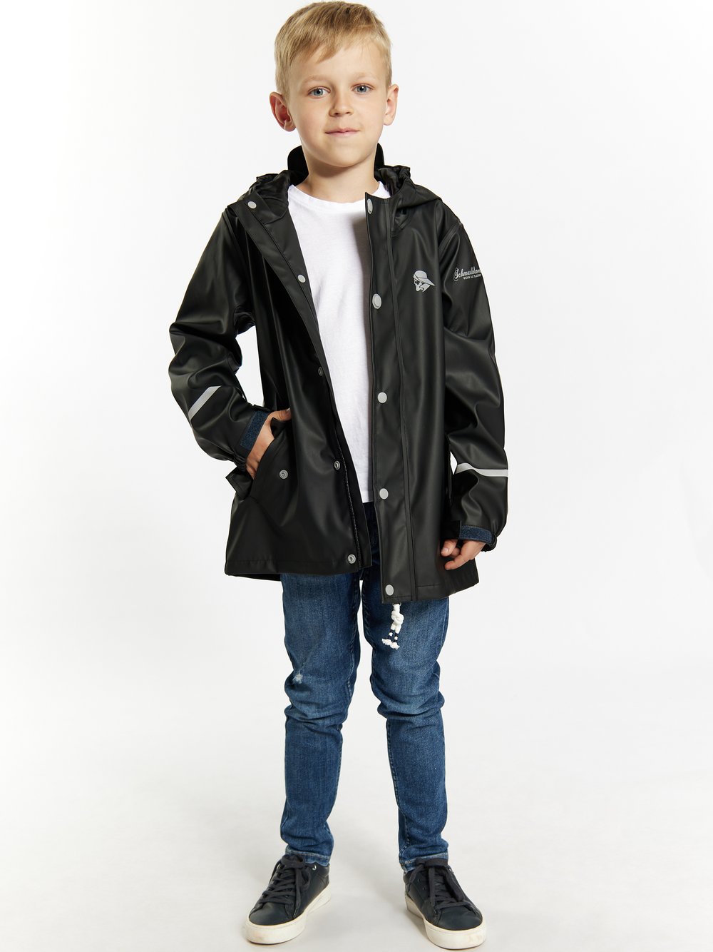 Schmuddelwedda Regenjacke Jungen schwarz, 128