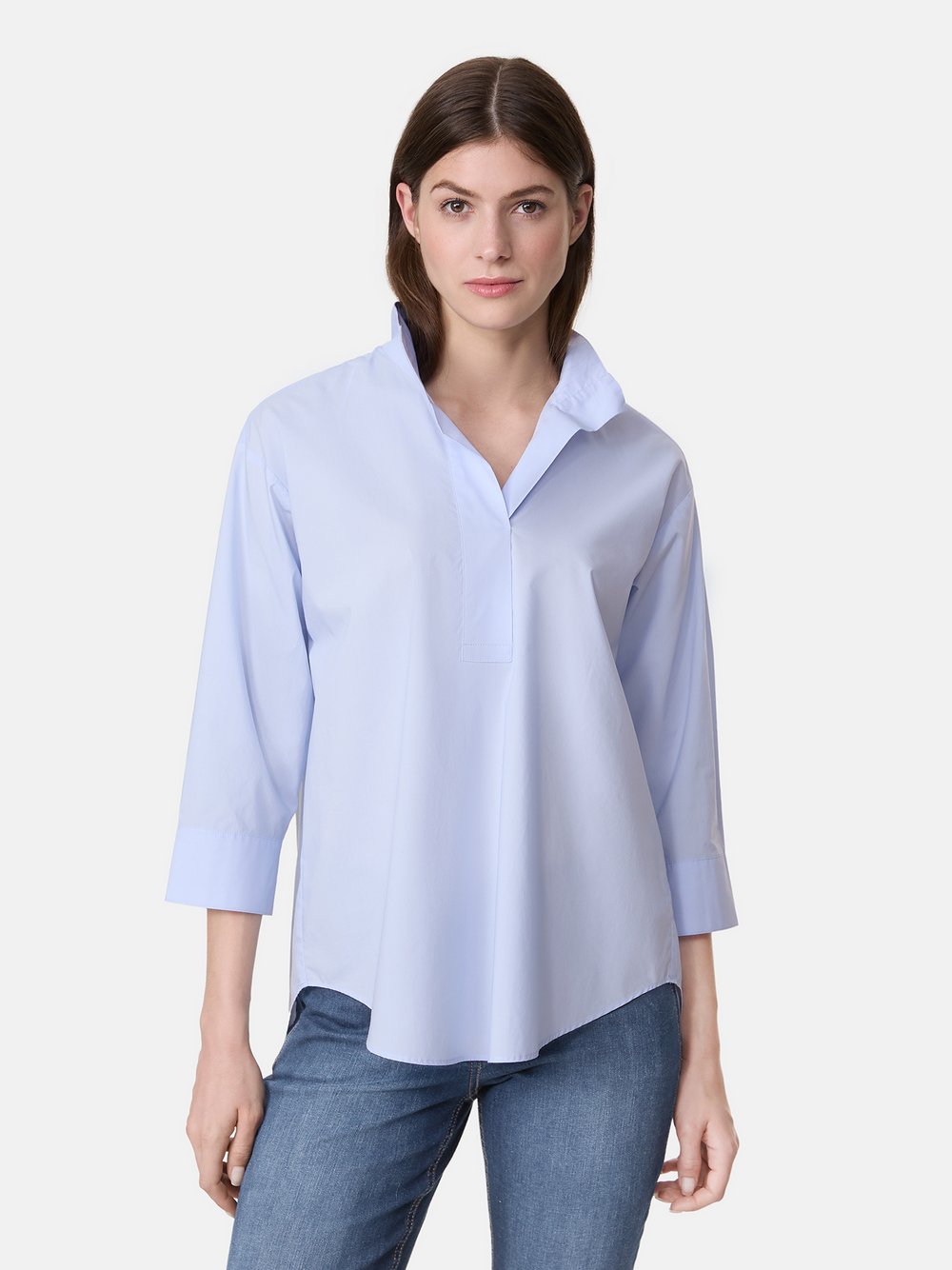 Gerry Weber 3/4 Arm Bluse Damen Baumwolle blau, 46