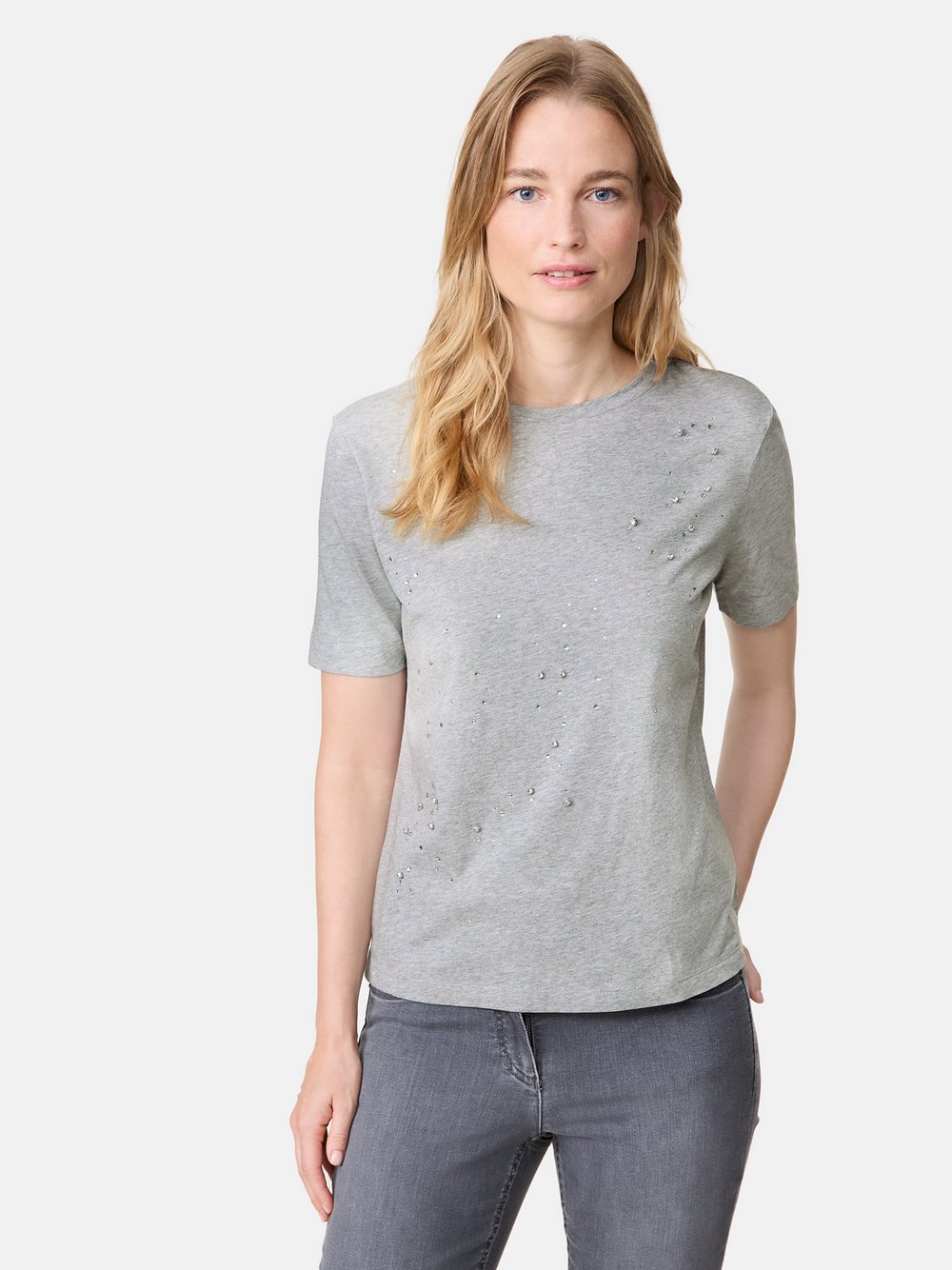 Gerry Weber T-Shirt Damen Baumwolle grau, 42