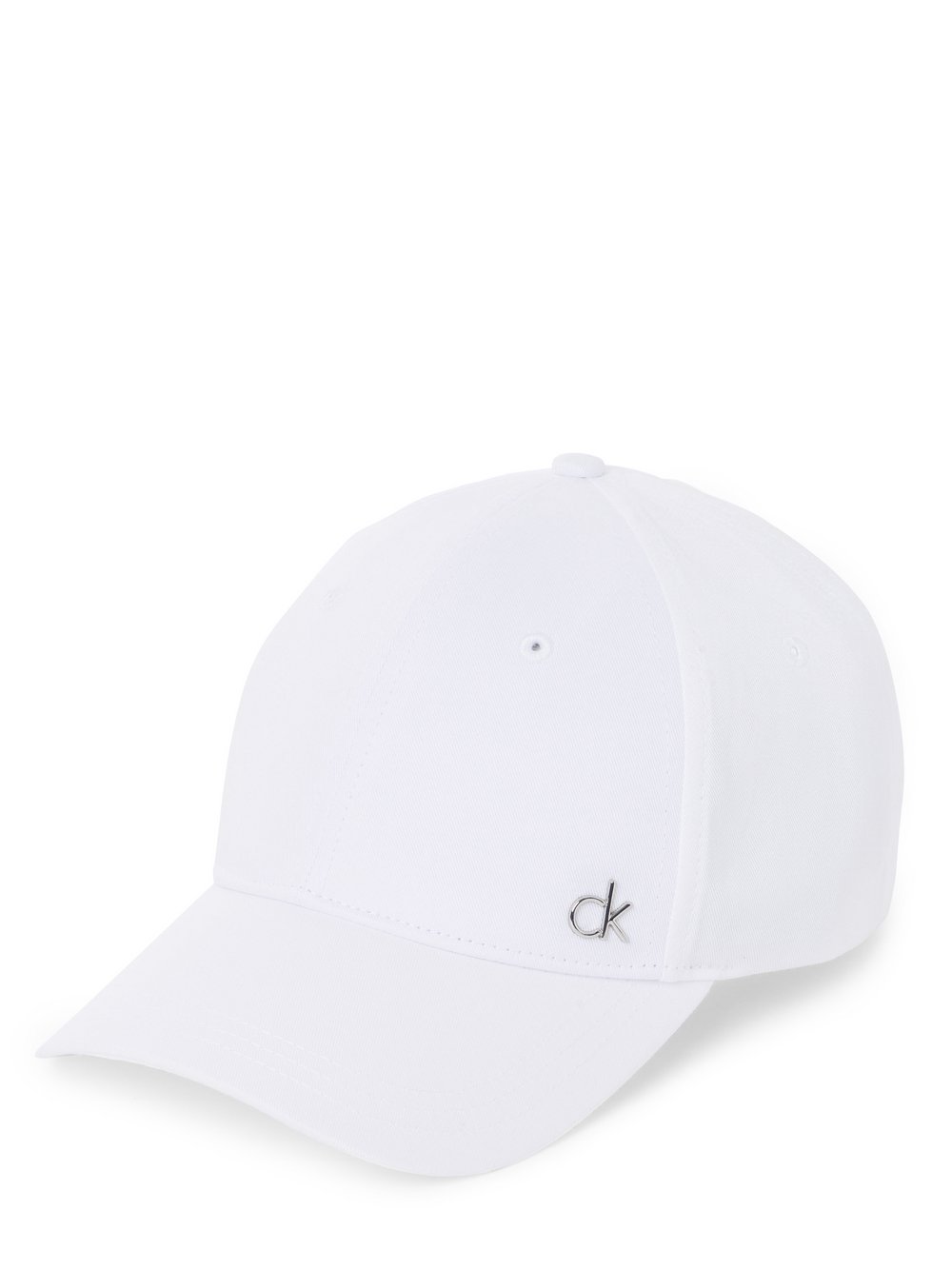 Calvin Klein Cap Damen Baumwolle weiß, ONE SIZE