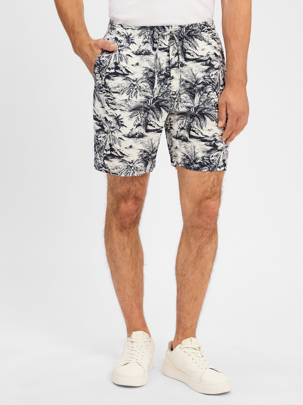 Thumbnail - Tommy Hilfiger Leinenshorts Herren mehrfarbig gemustert, 33