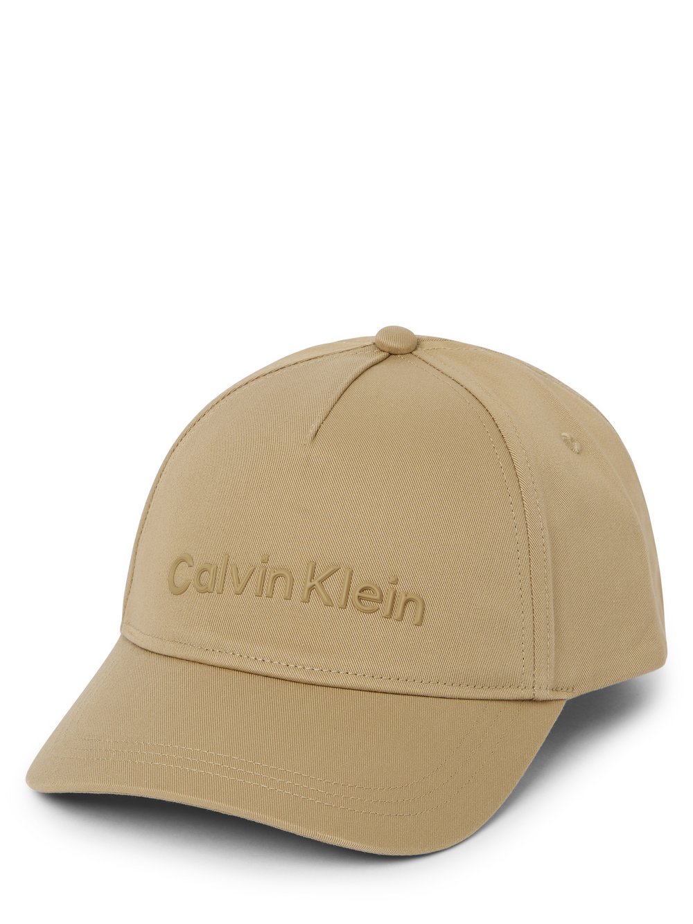 Calvin Klein Baseballcap Herren Baumwolle beige, ONE SIZE