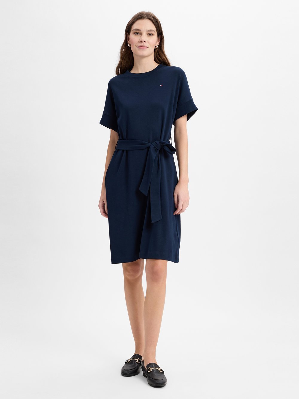 Tommy Hilfiger Jerseykleid Damen Baumwolle blau, XS