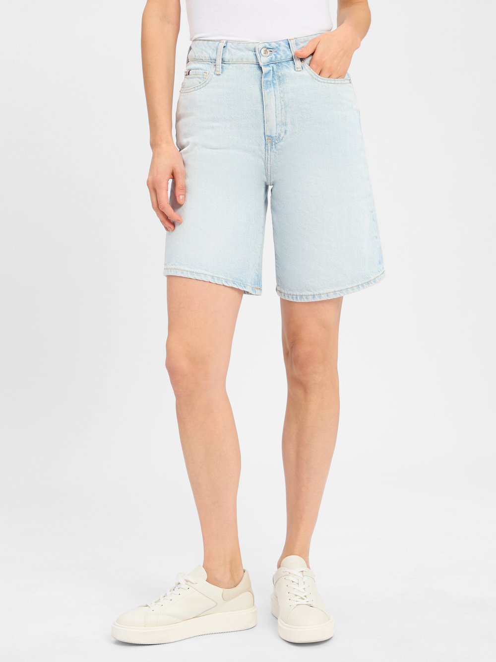 Tommy Hilfiger Jeans-Bermuda Damen Baumwolle blau, 29