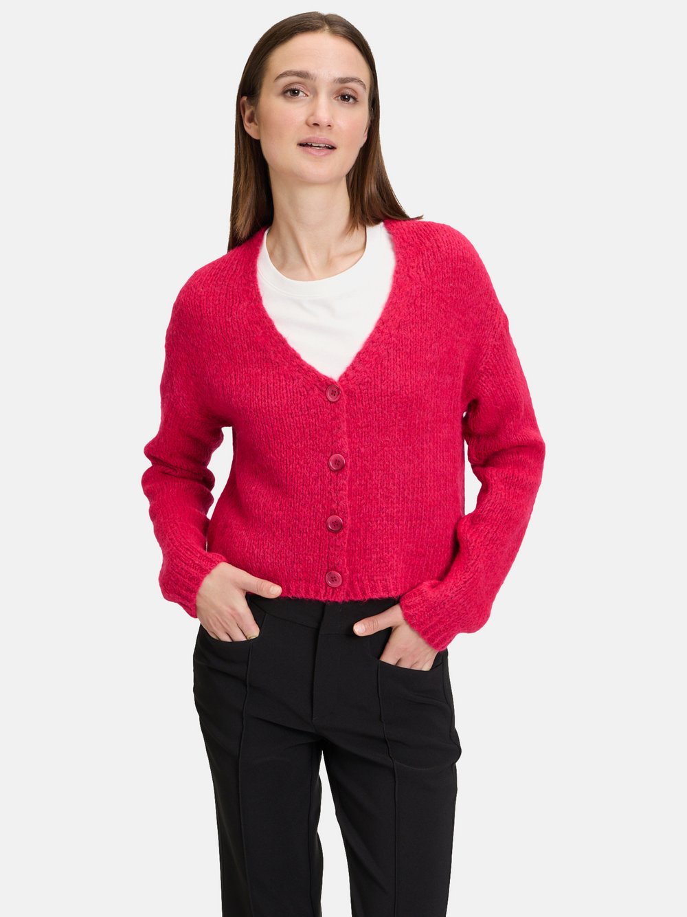 Cartoon Strick-Cardigan Damen rosa, 34