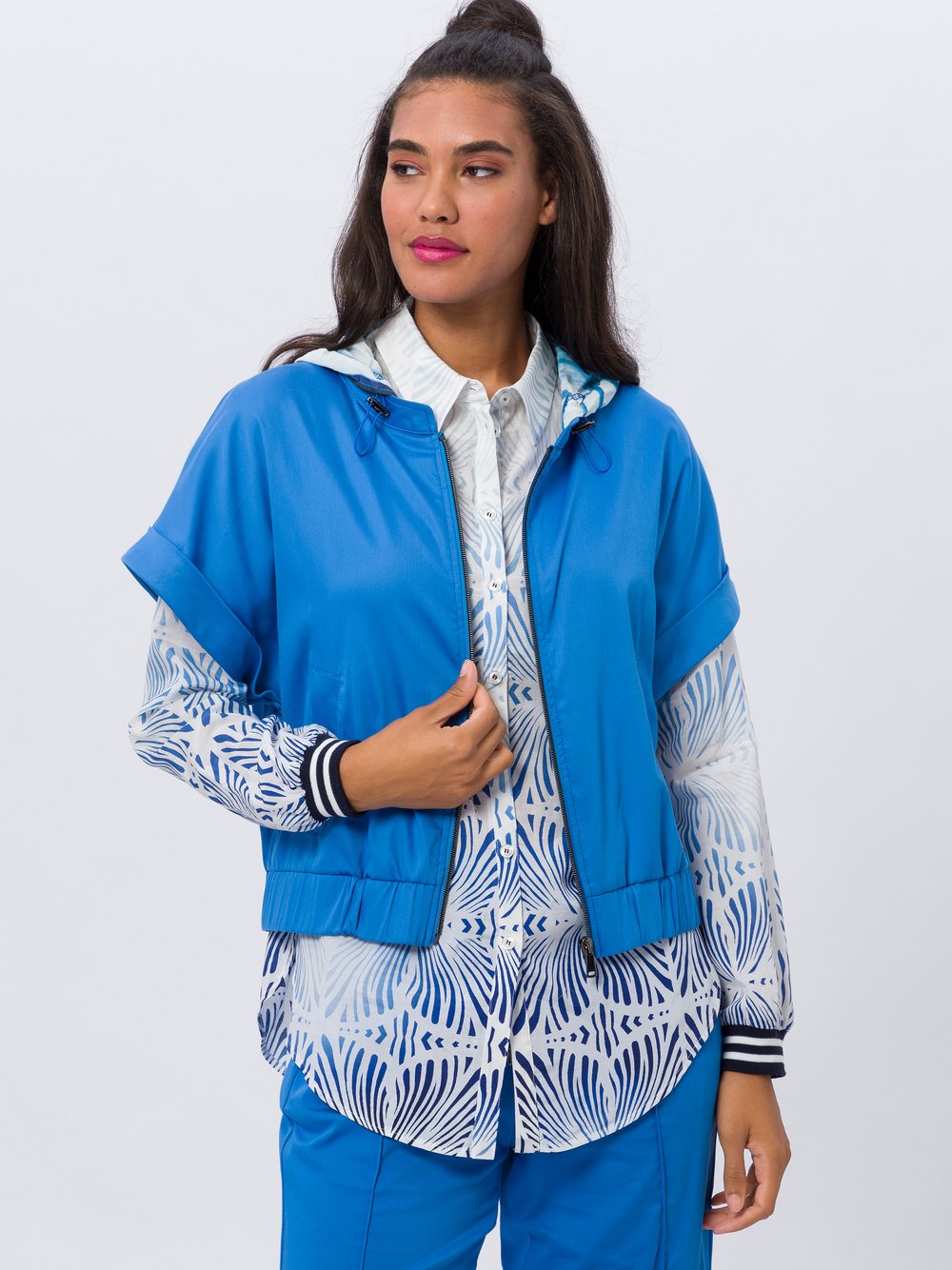 TUZZI Leichtjacke Damen Baumwolle blau, 36