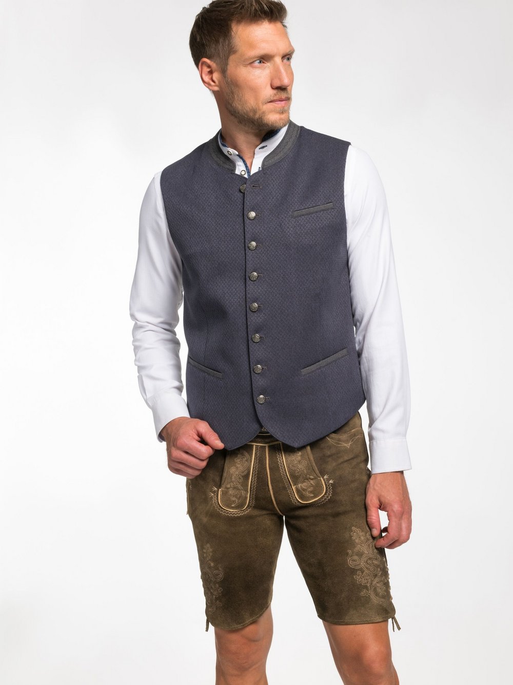 Spieth & Wenksy Trachtenwesten Eastwood Herren blau, 48