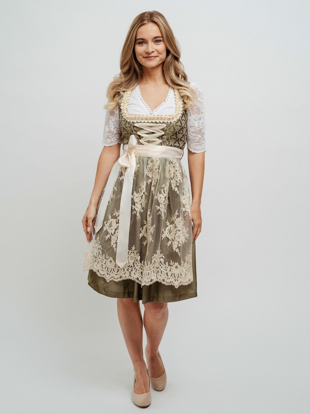 Hofglanz Dirndl Damen mehrfarbig gemustert, 48