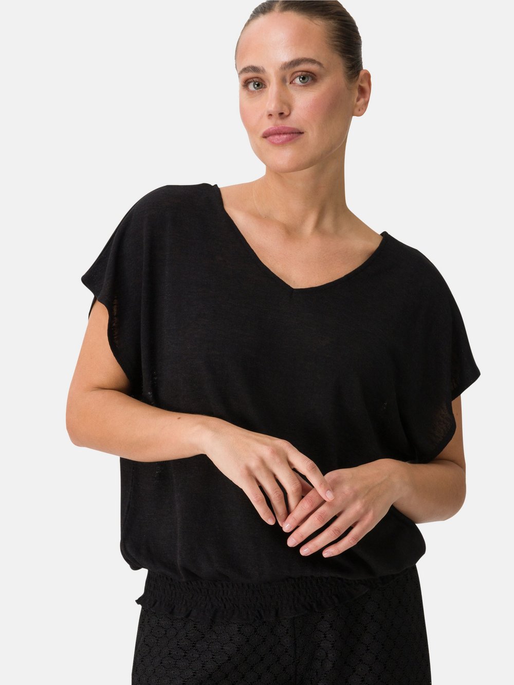 zero Shirt Damen Viskose schwarz, 34