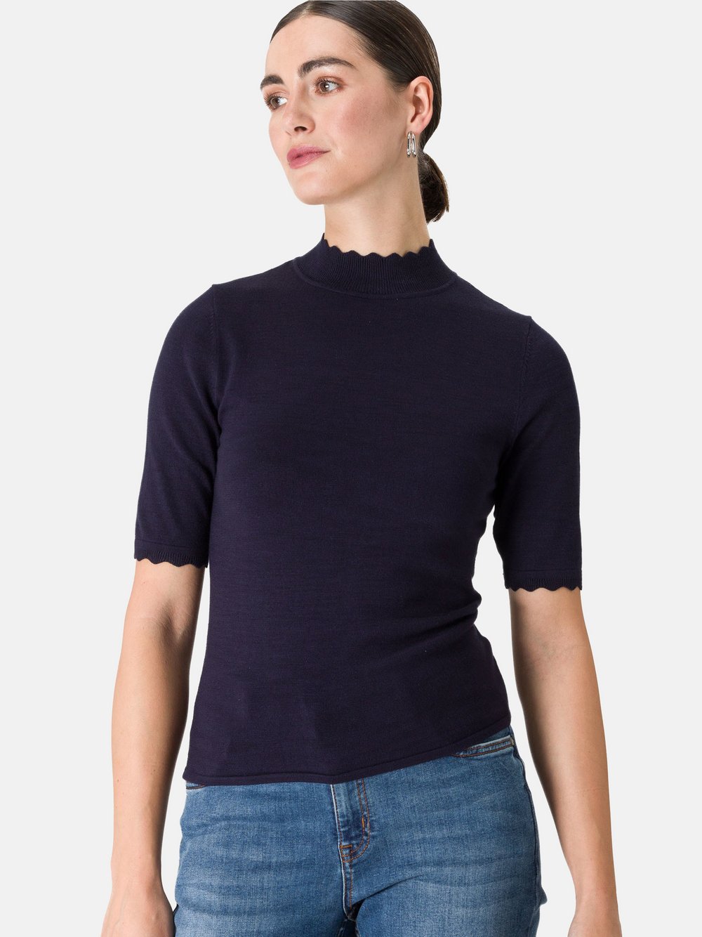 zero Pullover Damen Viskose blau, 34