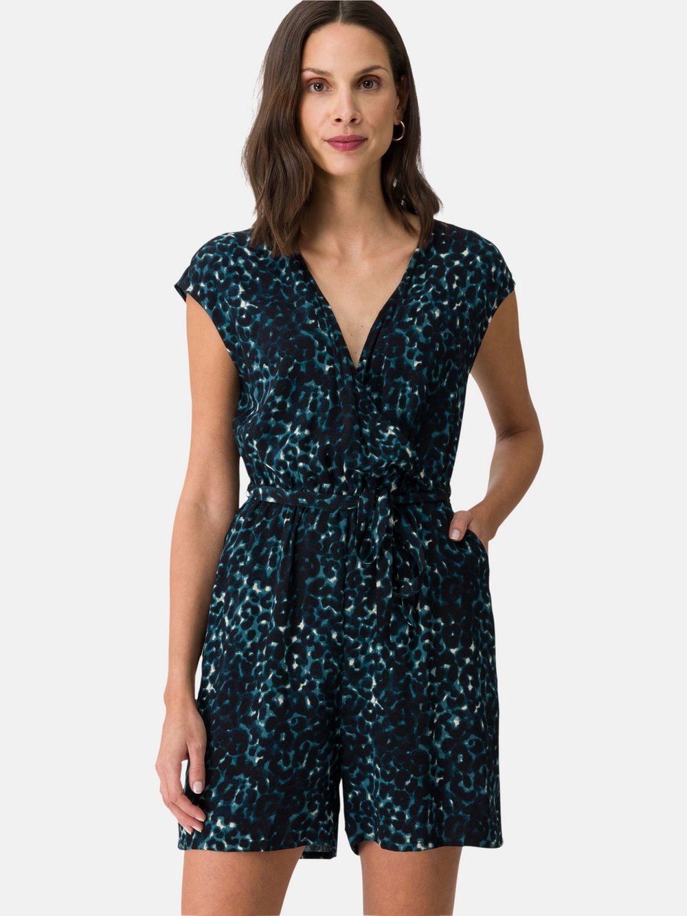 zero Jumpsuit Damen Viskose blau gemustert, 36