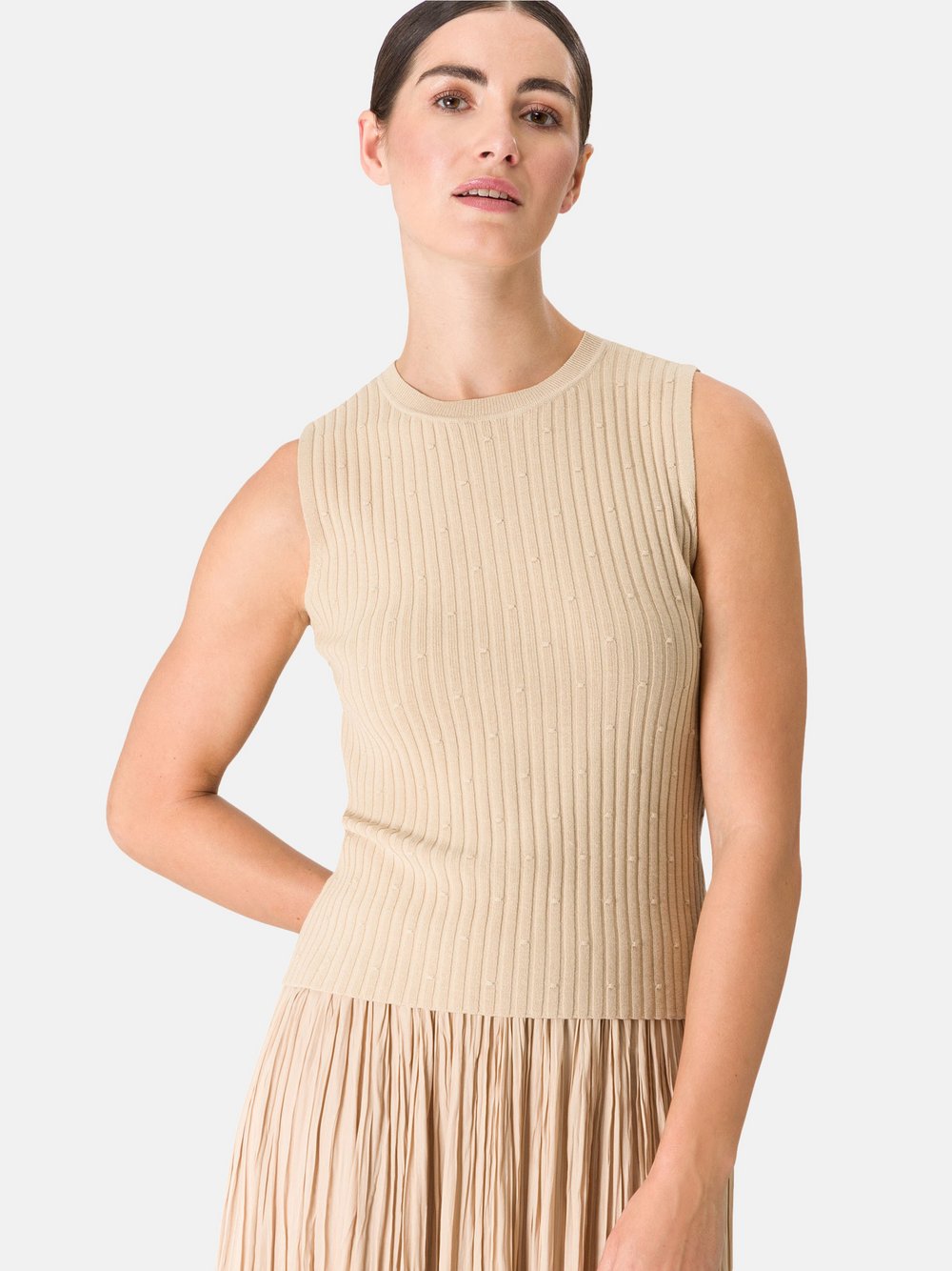 zero Stricktop Damen Viskose beige, 34