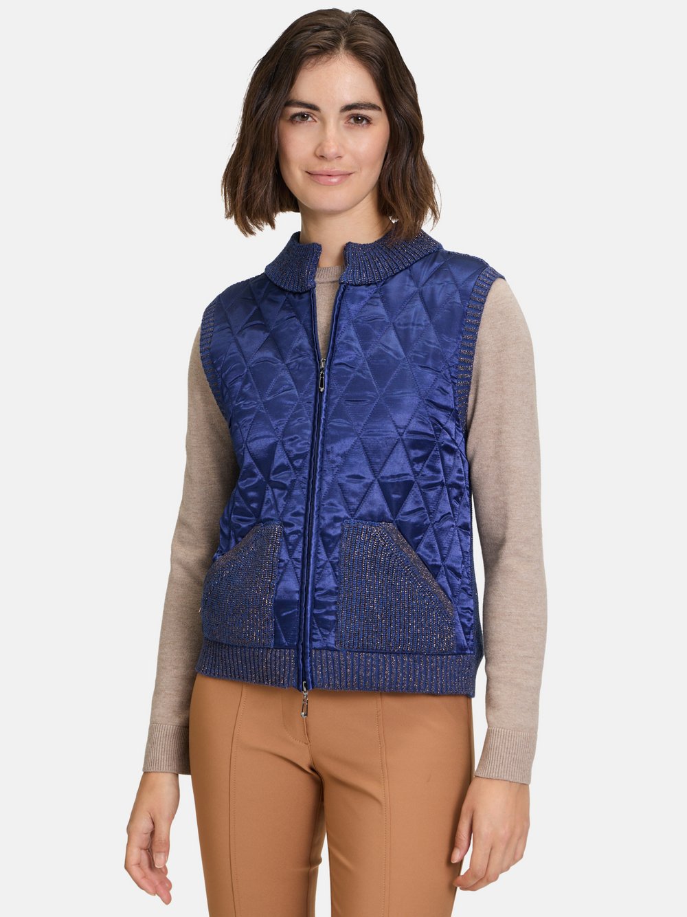 Betty Barclay Strickweste Damen Baumwolle blau, 48