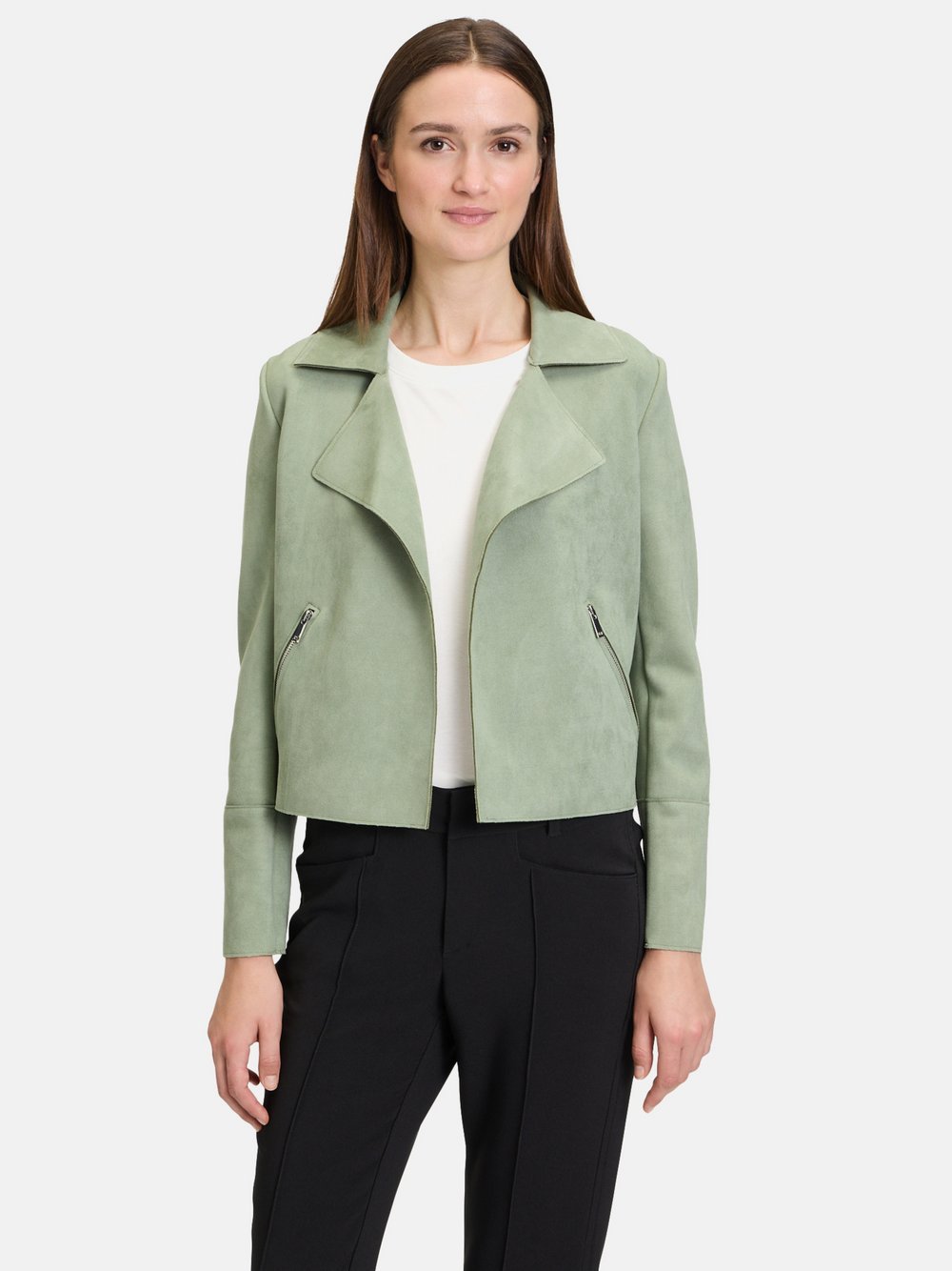 Cartoon Blazer-Jacke Damen grün, 38