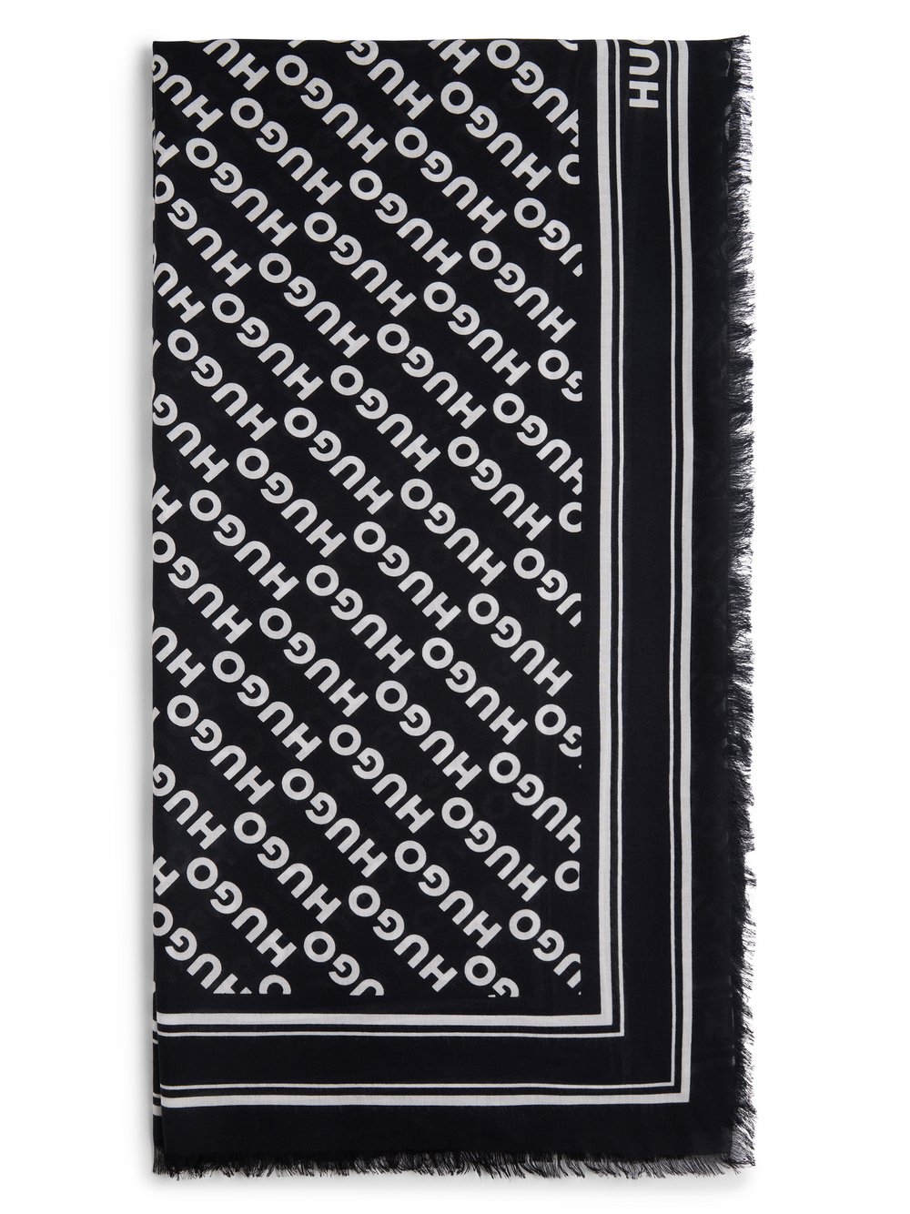 HUGO Tuch Damen Modal schwarz gemustert, ONE SIZE