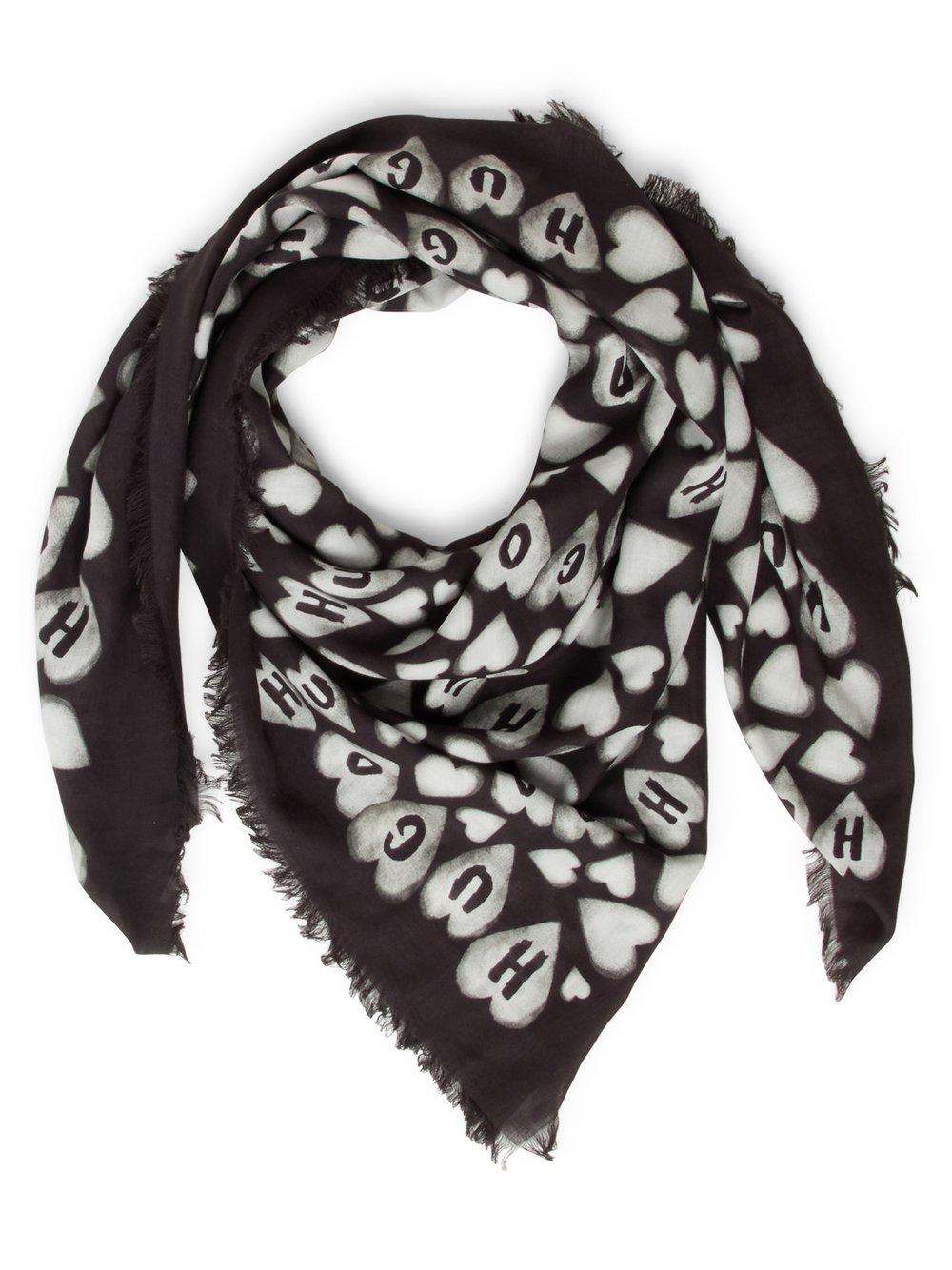 HUGO Tuch Damen Modal mehrfarbig gemustert, ONE SIZE