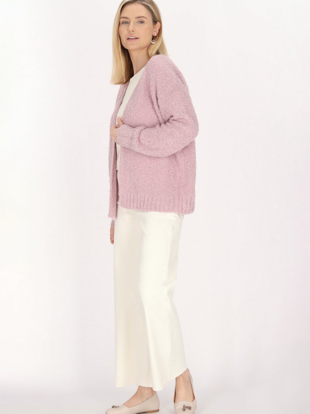 Usha cardigan Damen rosa, L