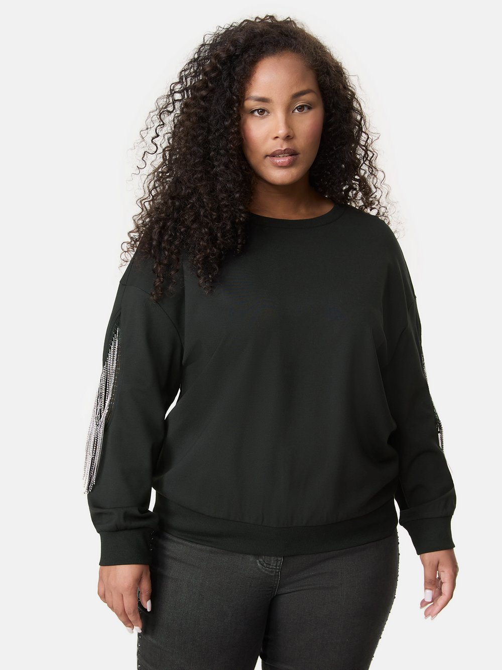 Samoon Pullover Damen Viskose schwarz, 50