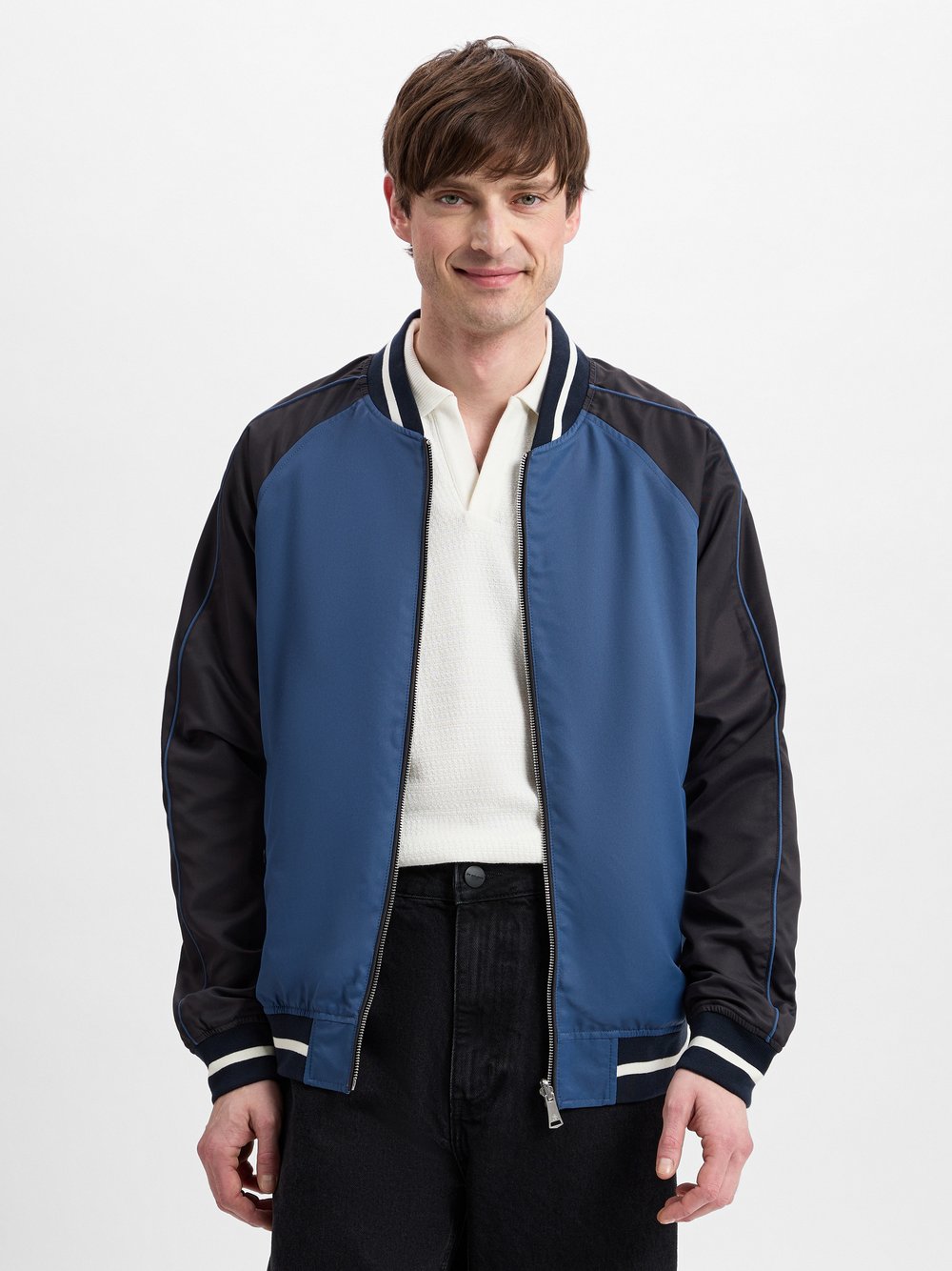 Scotch & Soda Blouson Herren blau gemustert, S