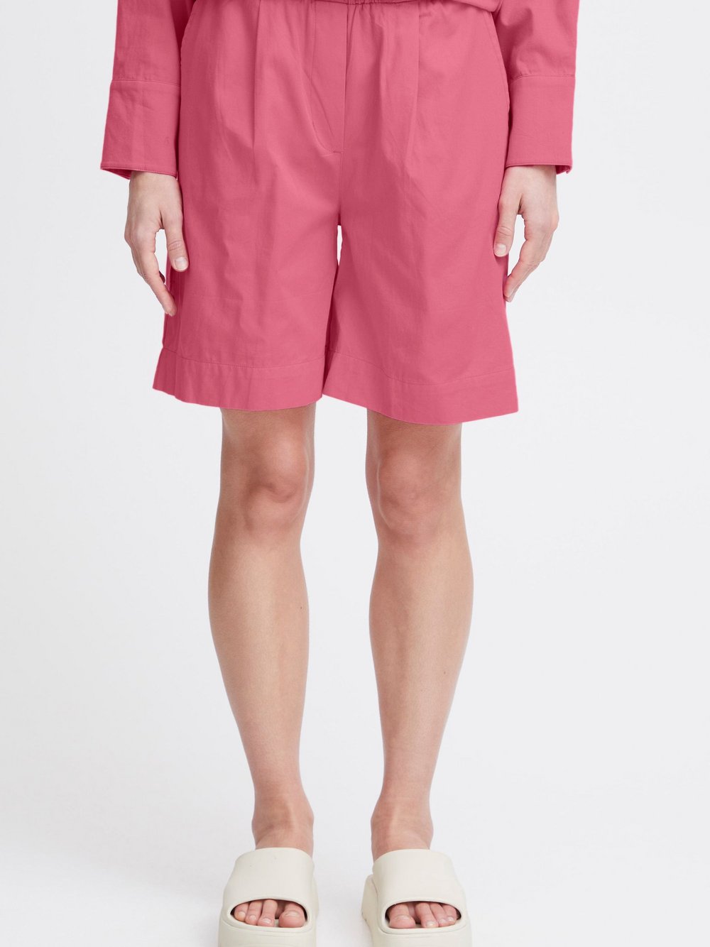 TheJoggConcept. Shorts Damen Baumwolle pink, L