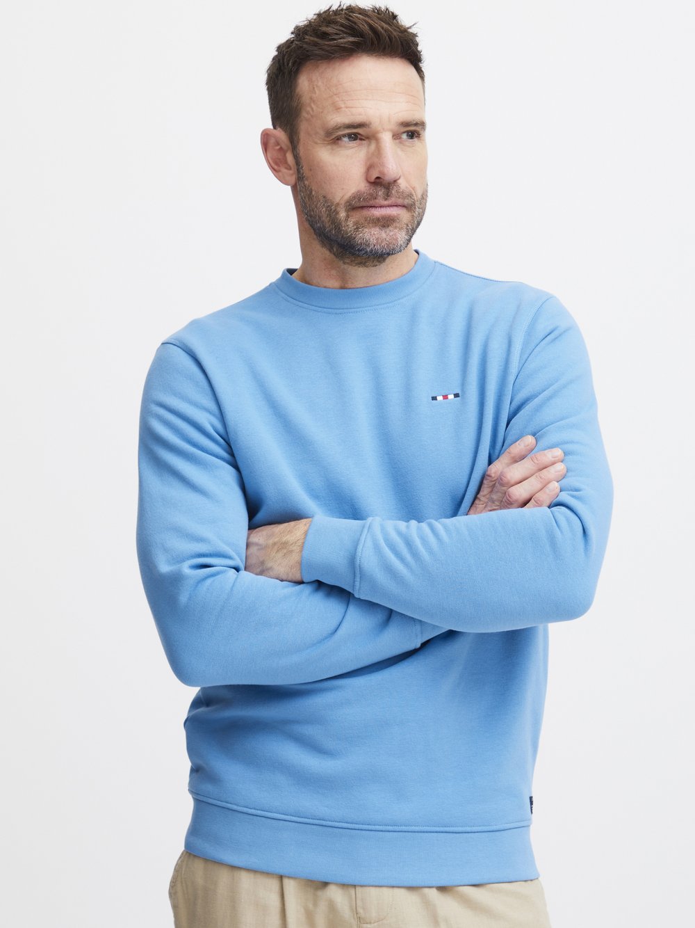 FQ1924 Sweatshirt Herren blau gemustert, XXXL