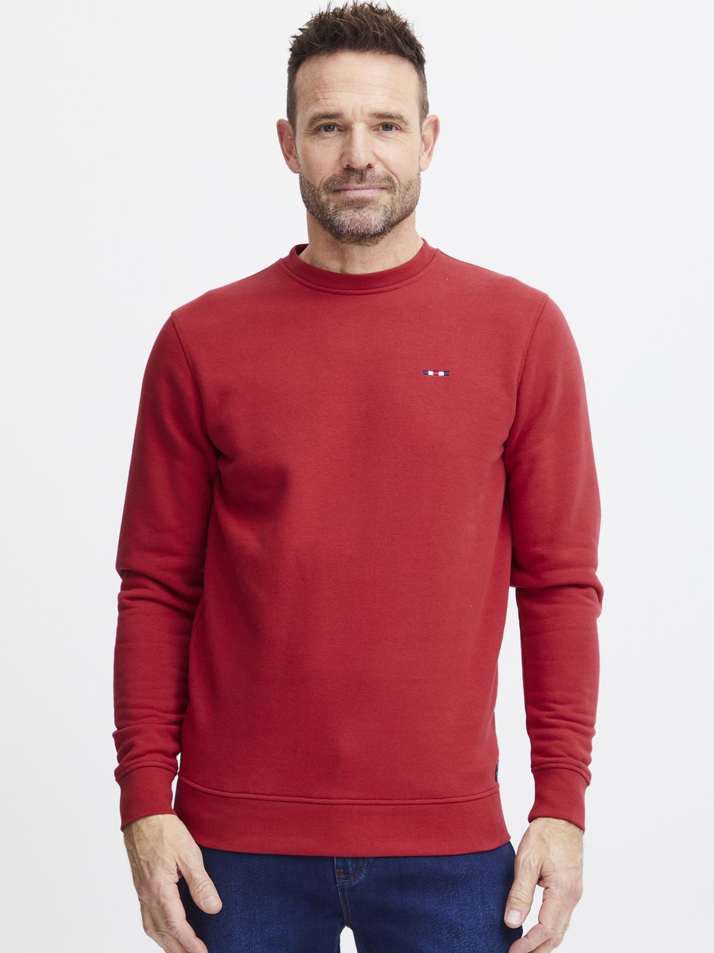 FQ1924 Sweatshirt Herren rot gemustert, XXXL