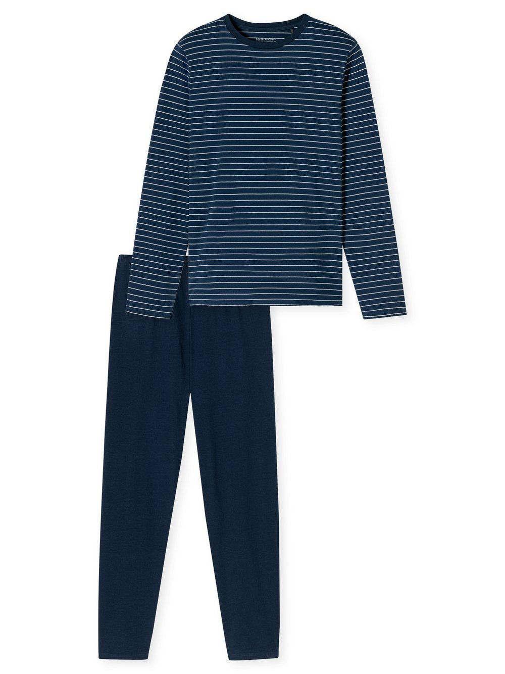 Schiesser Pyjama  Herren Baumwolle blau, 58