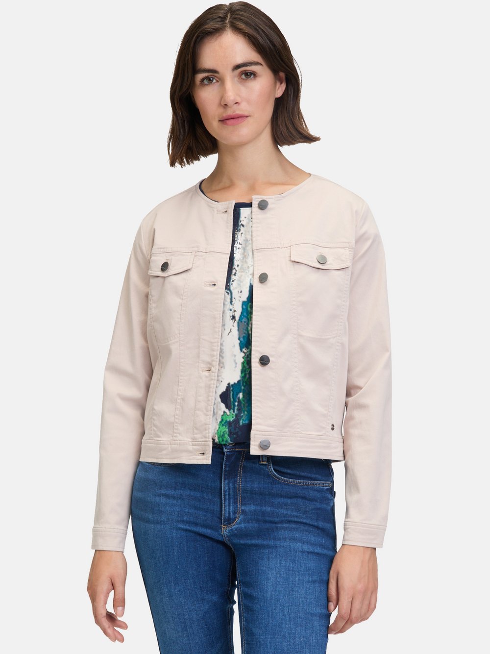 Betty & Co Jeansjacke Damen Baumwolle beige, 36