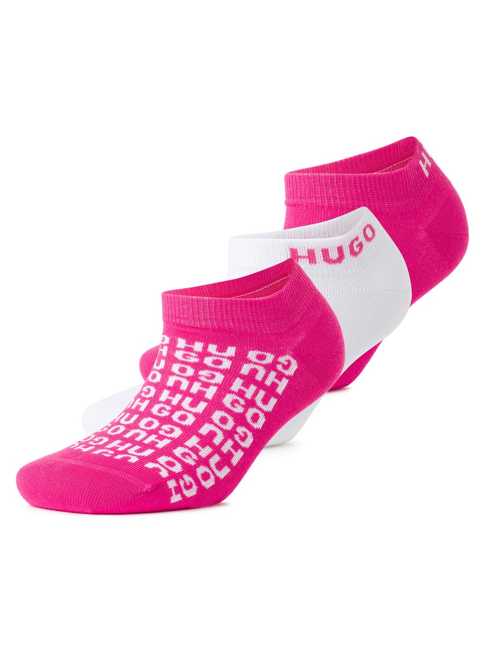 Thumbnail - HUGO Socken im 3er-Pack Damen Baumwolle mehrfarbig gemustert, 39-42
