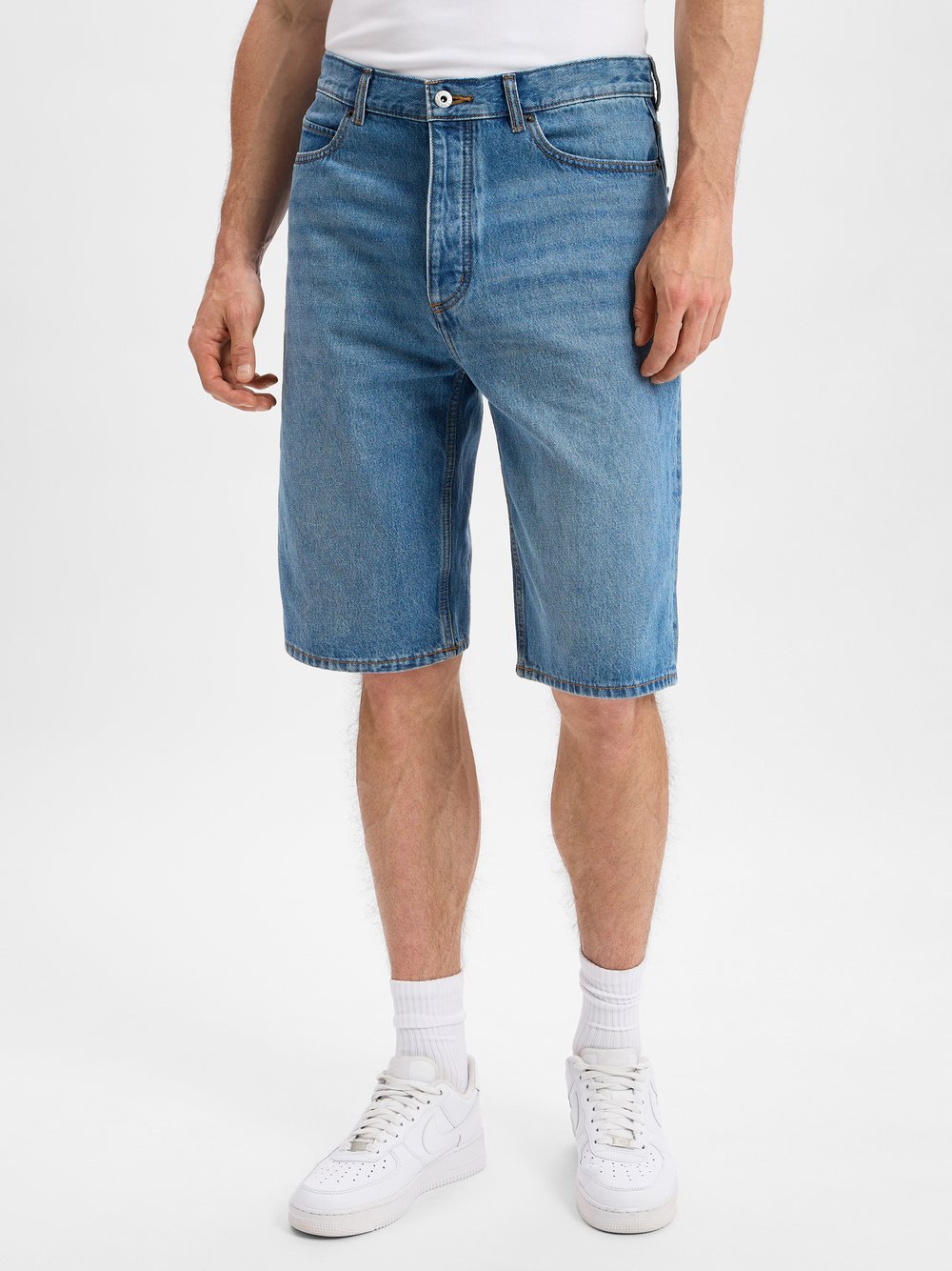 HUGO BLUE Jeans-Bermuda Herren Baumwolle blau, 29