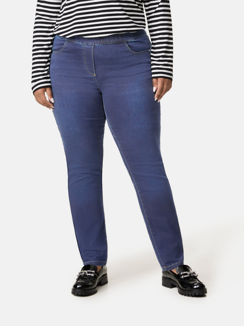 Samoon Jeggings Damen Baumwolle blau, 50