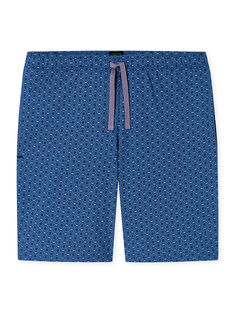 Thumbnail - Schiesser Pyjamahose  Herren Baumwolle blau bedruckt, 48
