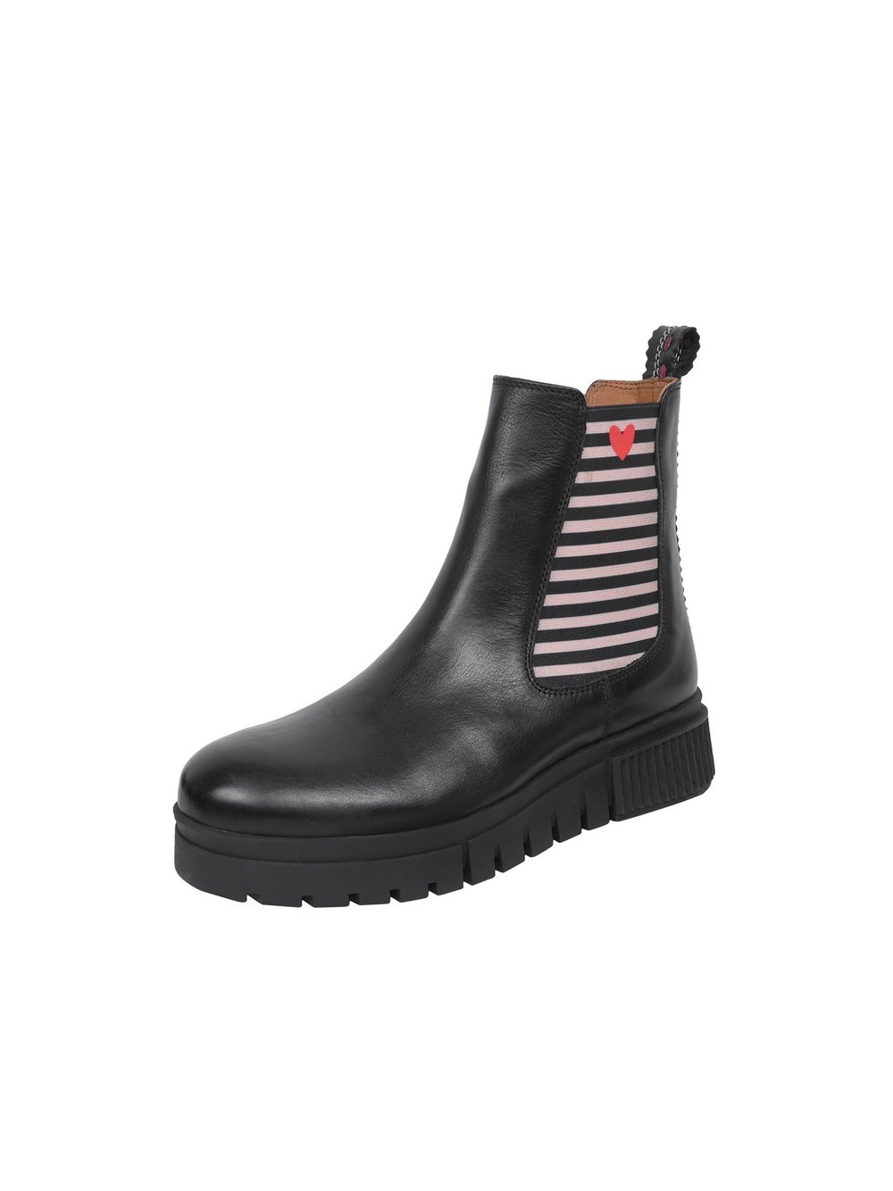 Crickit Chelsea-Boots Damen Leder schwarz bedruckt, 43