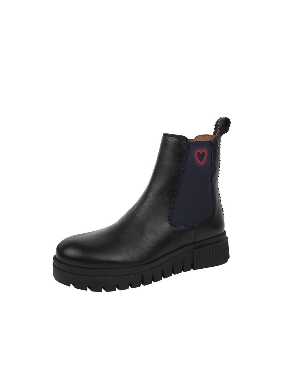 Crickit Chelsea-Boots Damen Leder schwarz bedruckt, 41